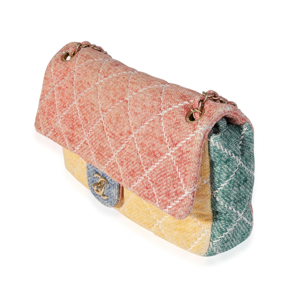 Chanel Multicolor Wool Stitched Single Flap Bag - Picture 2 of 8